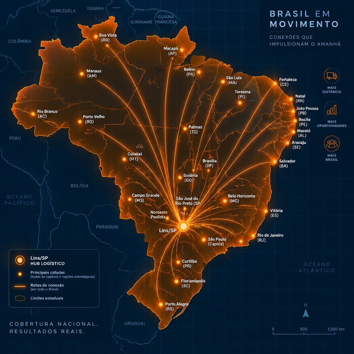 Malha logística nacional da Souza Express